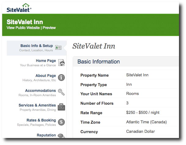 SiteValet - Hospitality Websites
